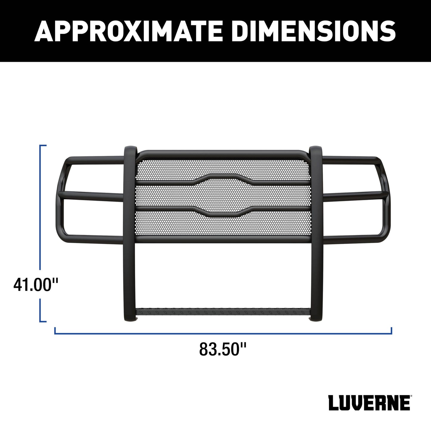 Luverne Prowler Max Black Steel Grille Guard, Select Chevrolet Silverado 2500, 3500 HD