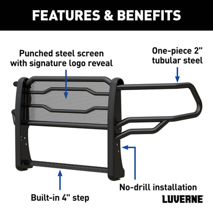 Luverne Prowler Max Black Steel Grille Guard, Select Ram 2500, 3500, 4500, 5500