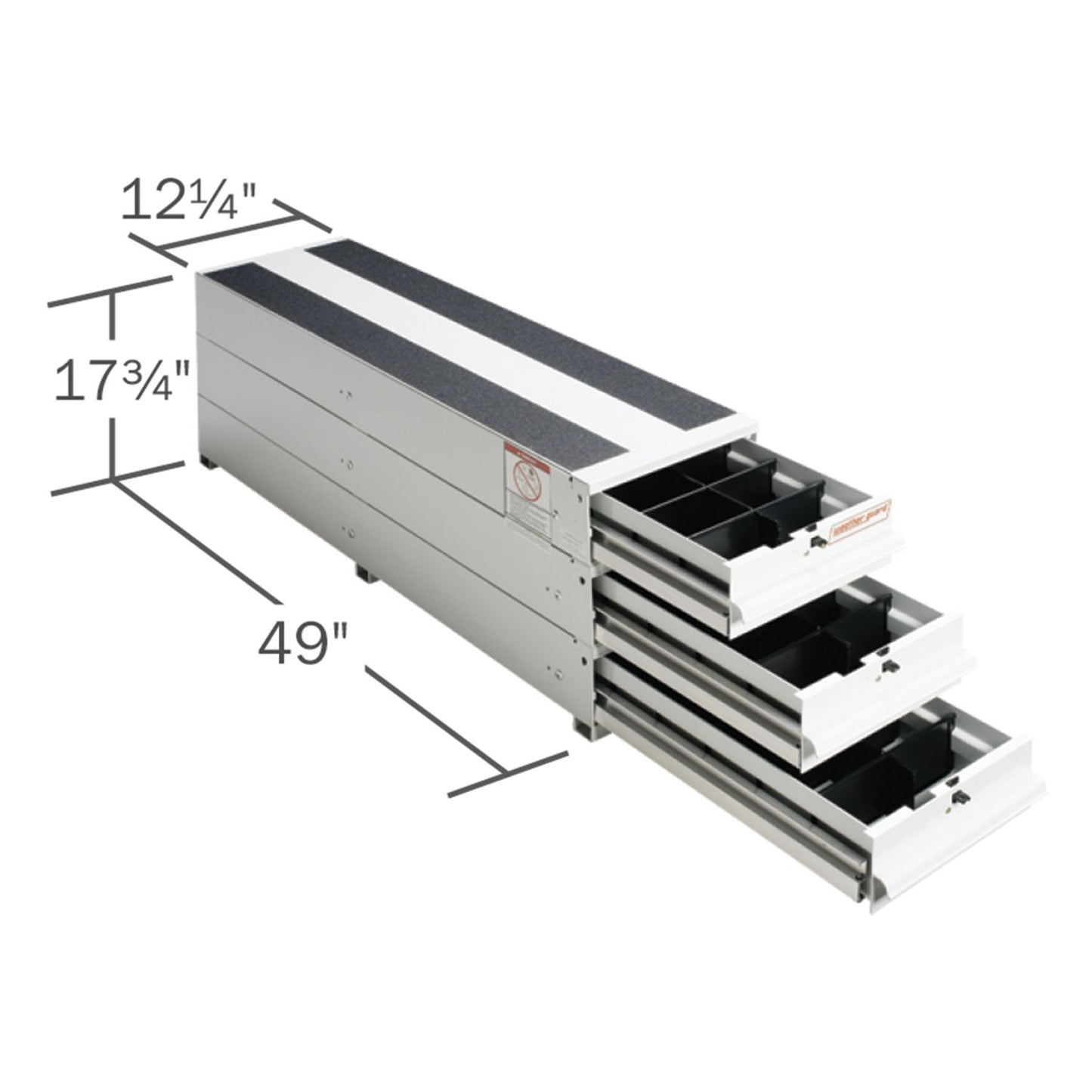 Itemizer® Van Drawer Unit, Stacked, 49in X 12.25in X 17.75in