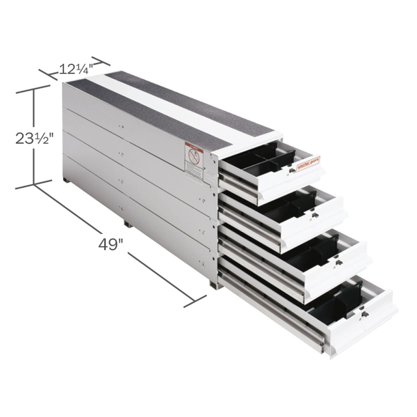 Itemizer® Van Drawer Unit, Stacked, 49in X 12.25in X 23.5in