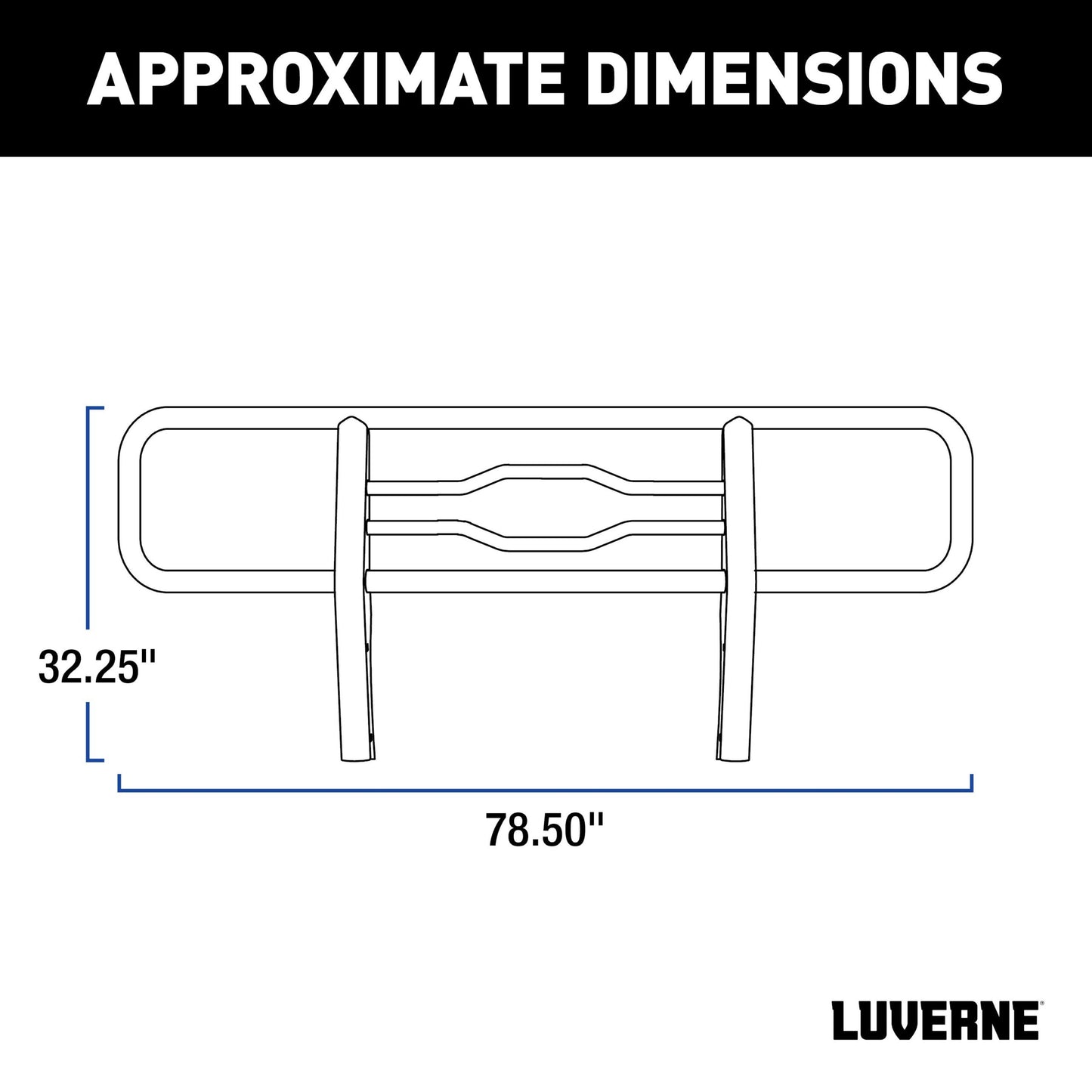 Luverne Chrome Steel 2" Tubular Grille Guard, Select Chevy Silverado 1500
