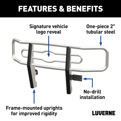 Luverne Chrome Steel 2" Tubular Grille Guard, Select Chevy Silverado 1500