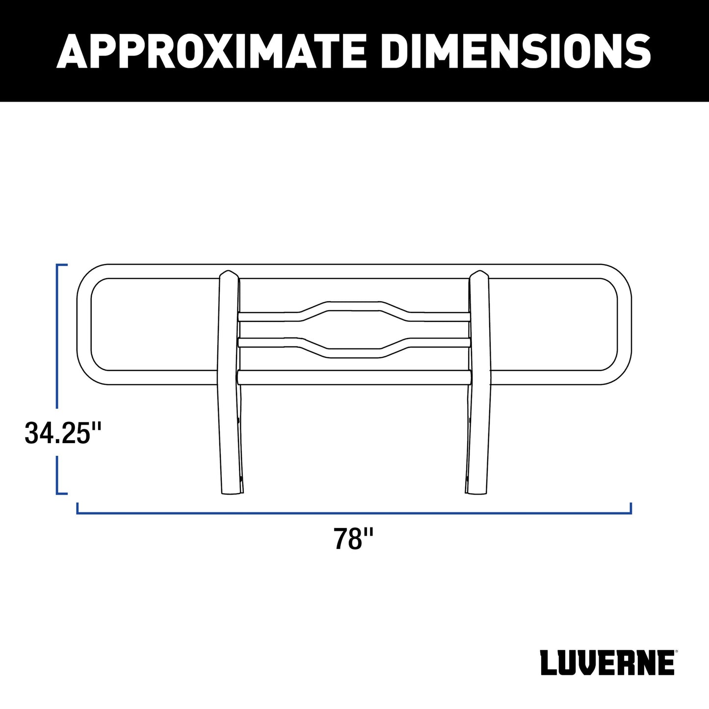Luverne Chrome Steel 2" Tubular Grille Guard, Select Ram 1500