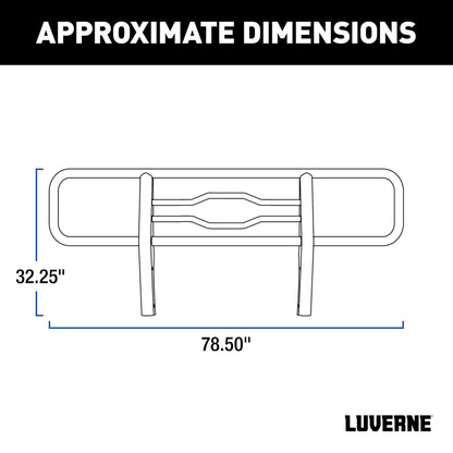 Luverne Black Steel 2" Tubular Grille Guard, Select Chevrolet Silverado 1500