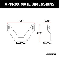 ARIES 3-in Bull Bar License Plate Bracket - 35-0000