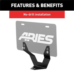 ARIES 3-in Bull Bar License Plate Bracket - 35-0000