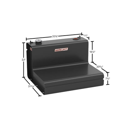Weather Guard L-Shape Transfer Tank - 50 Gallon, Matte Black - 350-52-03
