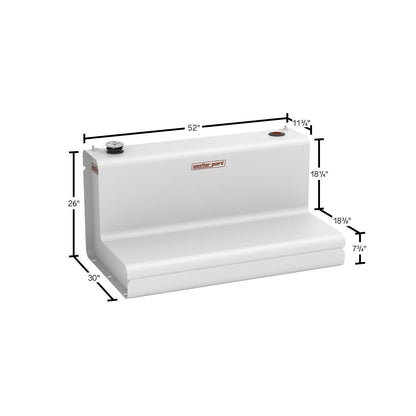 Weather Guard L-Shape Transfer Tank - 86 Gallon, White - 354-3-03