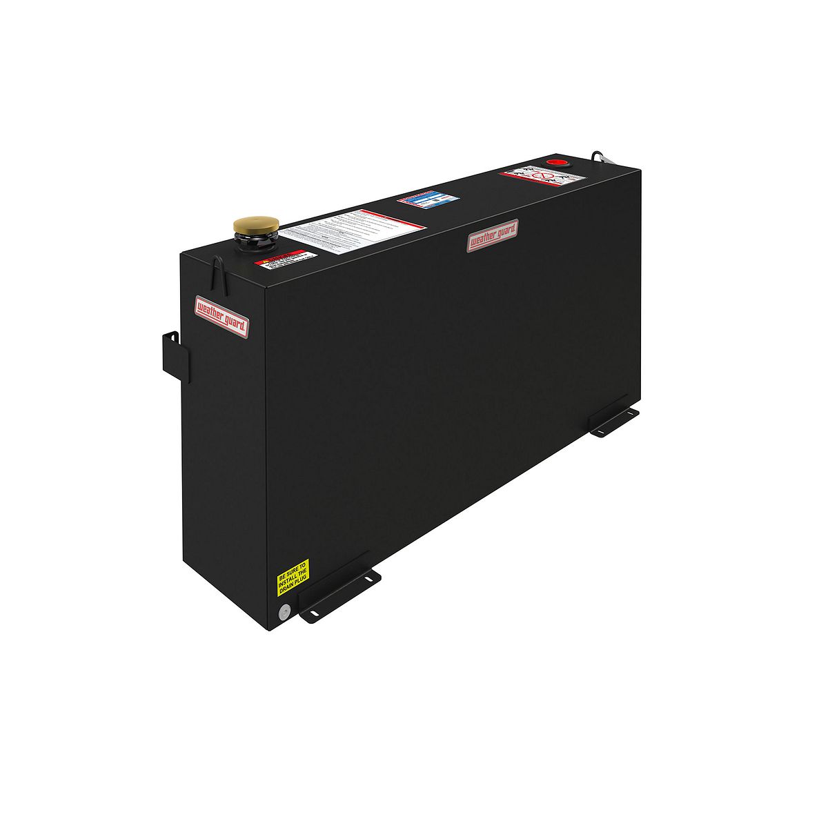Weather Guard 75-Gallon Rectangle Steel Transfer Tank Gloss Black 359-5-02