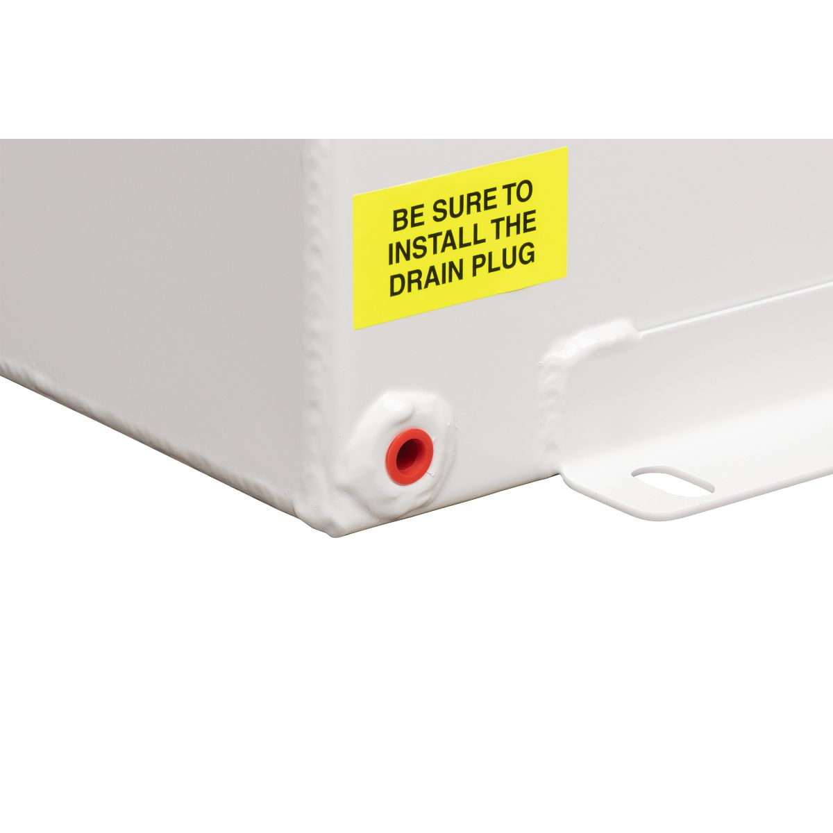 Weather Guard 110-Gallon L-Shape Steel Transfer Tank White 362-3-02