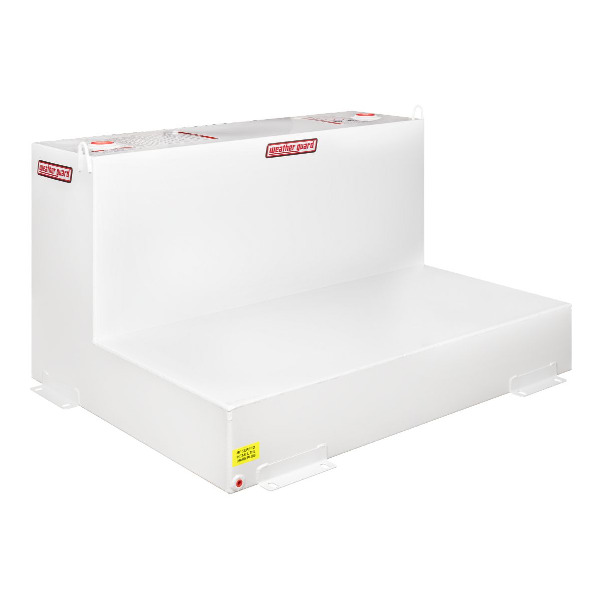 Weather Guard 110-Gallon L-Shape Steel Transfer Tank White 362-3-02