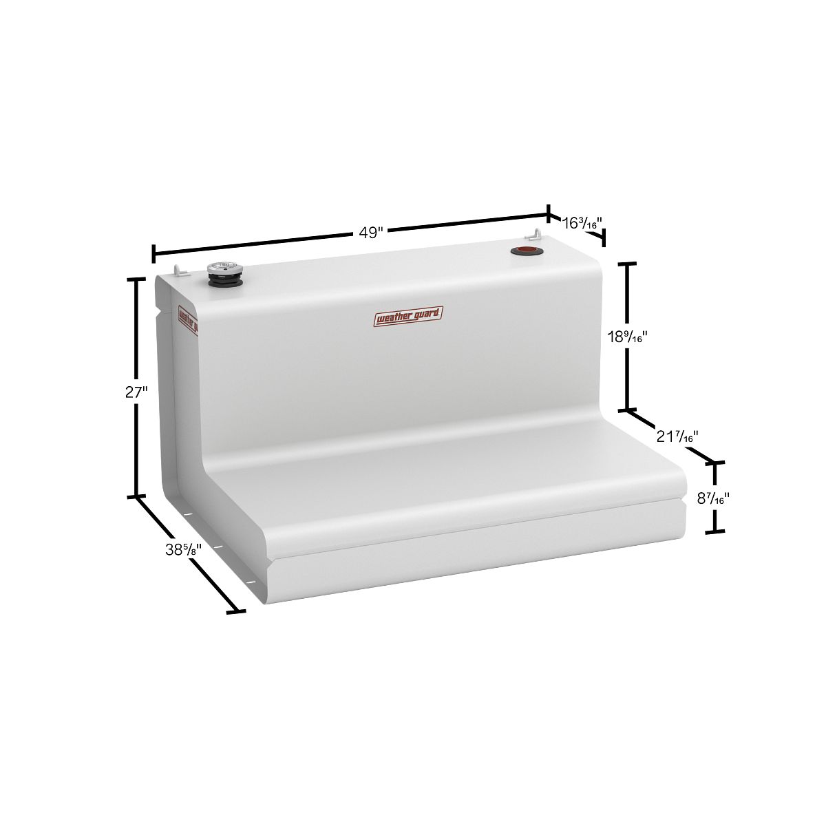 Weather Guard L-Shape Transfer Tank - 110 Gallon, White - 362-3-03