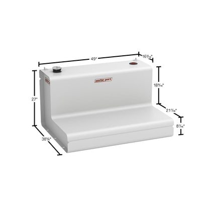 Weather Guard L-Shape Transfer Tank - 110 Gallon, White - 362-3-03