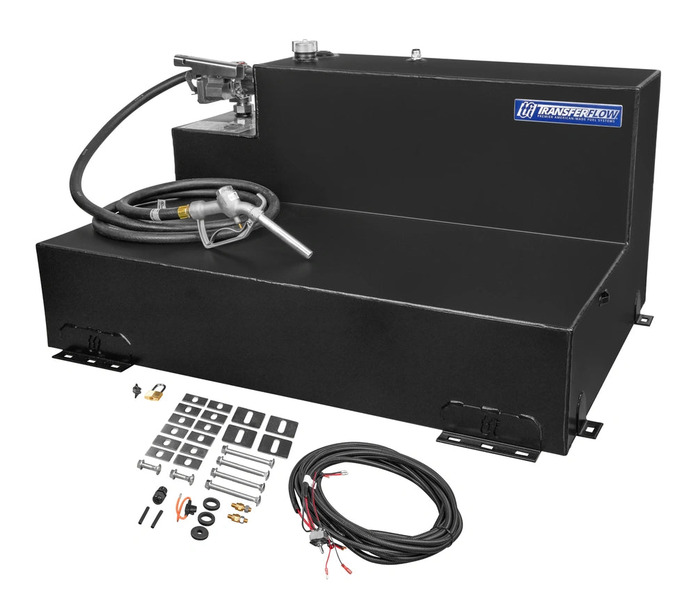 Transfer Flow 100-Gallon Steel L-Shaped Transfer Tank With Pump - 0800109418