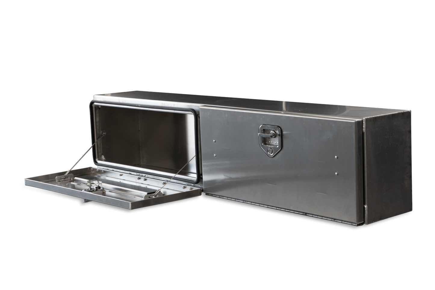 Highway Products 65 x 16 x 13-in. High Side Tool Box with Smooth Aluminum Door, Smooth Aluminum Base - 3813-005