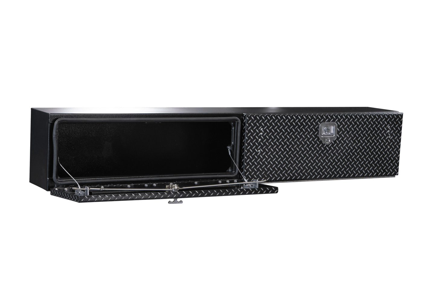 Highway Products 96 x 16 x 13-in. High Side Tool Box with Leopard Door, Smooth Black Base - 3813-019-BK62S