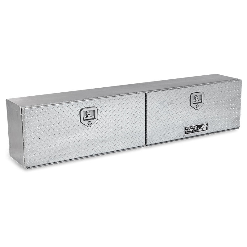 Highway Products 96 x 16 x 13-in. High Side Tool Box with Diamond Plate Door, Smooth Aluminum Base - 3813-019