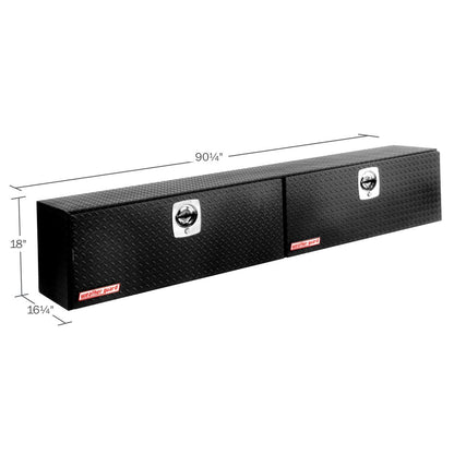 Weather Guard Aluminum Top Mount Box - 90.25-in x 16.25-in x 18-in - Textured Matte Black - 391-52-02