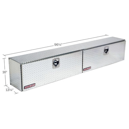 Weather Guard Aluminum Top Mount Box - 96.25-in x 13.25-in x 16-in - Aluminum - 396-0-02