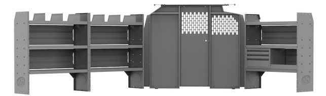Commercial Bin Shelving Package for Chevy/GMC Express/Savana - 135-in WB