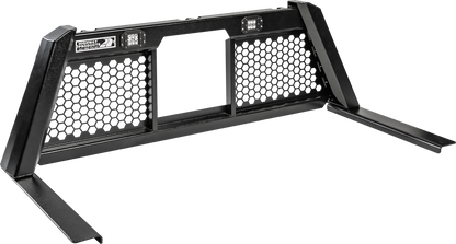 Highway Products Guardian Headache Rack Hd Open Mesh, Smooth Black Upright, Smooth Black Center, Size 2 - 4011-008-BK62