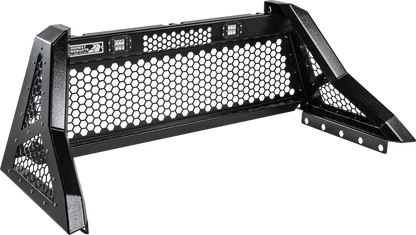 Highway Products Savage Headache Rack Hd Full Mesh, Smooth Black Upright, Smooth Black Center, Size 2 - 4011-017-BK62