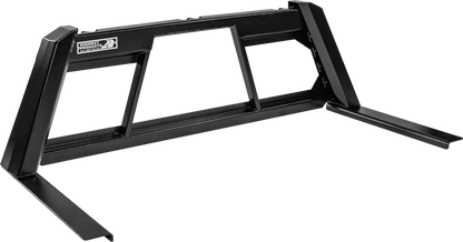 Highway Products Guardian Headache Rack Open Post, Smooth Black Upright, Smooth Black Center, Size 2 - 4011-037-BK62
