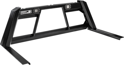 Highway Products Guardian Headache Rack Hd Open Post, Smooth Black Upright, Smooth Black Center, Size 2 - 4011-038-BK62