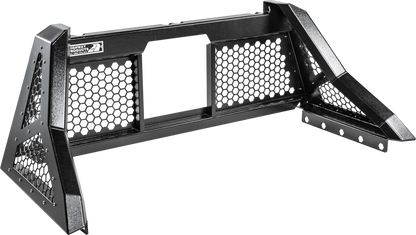 Highway Products Savage Headache Rack Open Mesh, Smooth Black Upright, Smooth Black Center, Size 2 - 4011-050-BK62