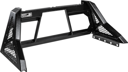 Highway Products Savage Headache Rack Open Post, Smooth Black Upright, Smooth Black Center, Size 2 - 4011-051-BK62