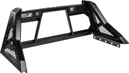 Highway Products Savage Headache Rack Hd Open Post, Smooth Black Upright, Smooth Black Center, Size 2 - 4011-052-BK62