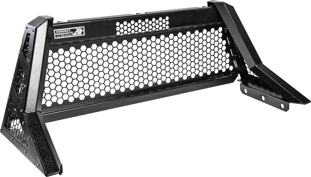 Highway Products Beast Headache Rack Full Mesh, Smooth Black Upright, Smooth Black Center, Size 4 - 4011-073-BK62
