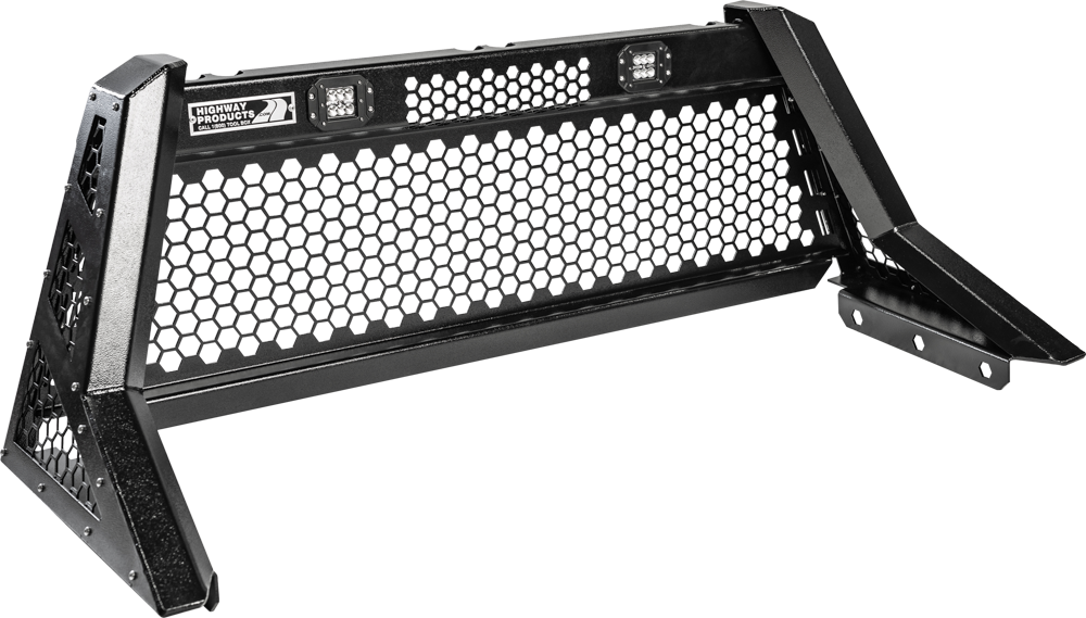 Highway Products Beast Headache Rack Hd Full Mesh, Smooth Black Upright, Smooth Black Center, Size 6 - 4011-088-BK62