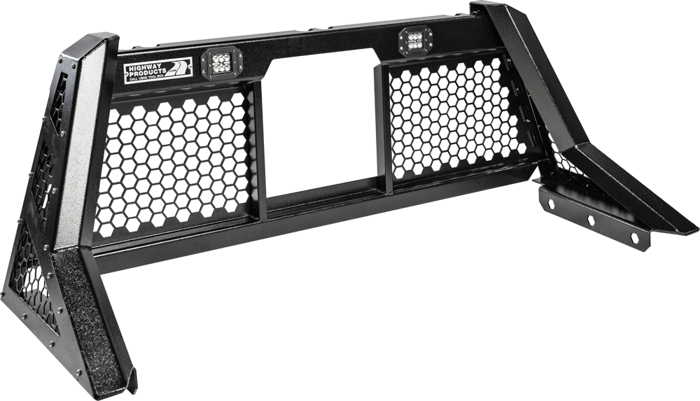 Highway Products Beast Headache Rack Hd Open Mesh, Smooth Black Upright, Smooth Black Center, Size 6 - 4011-089-BK62