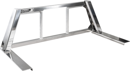 Highway Products Honeycomb Headache Rack Open Post, Polished Aluminum Upright, Smooth Aluminum Center, Size 2 - 4012-022