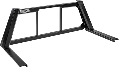 Highway Products Honeycomb Headache Rack Open Post, Smooth Black Upright, Smooth Black Center, Size 2 - 4012-031-BK62