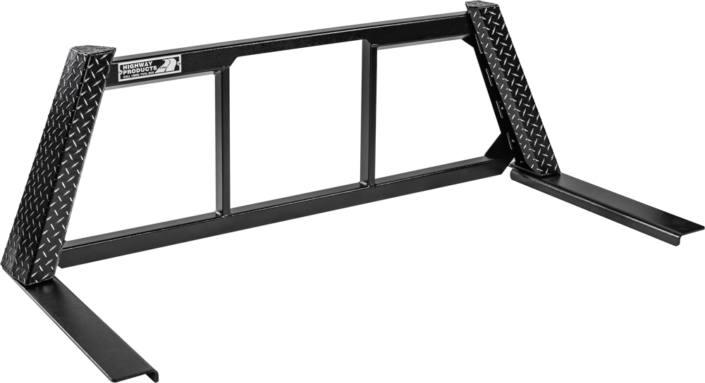 Highway Products Honeycomb Headache Rack Open Post, Leopard Upright, Smooth Black Center, Size 2 - 4012-033-BK62S
