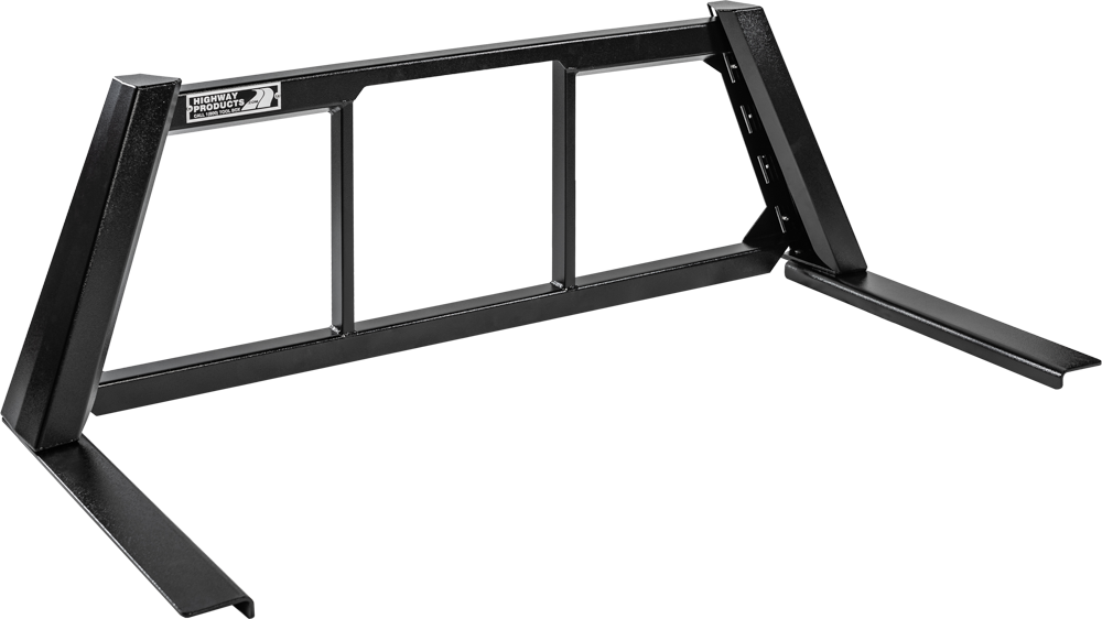 Highway Products Honeycomb Headache Rack Open Post, Smooth Black Upright, Smooth Black Center, Size 4 - 4012-035-BK62
