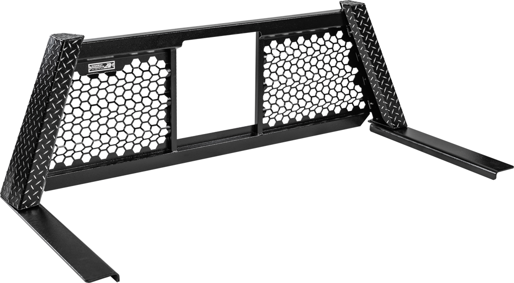 Highway Products Honeycomb Headache Rack Open Wave, Leopard Upright, Smooth Black Center, Size 5 - 4012-050-BK62S