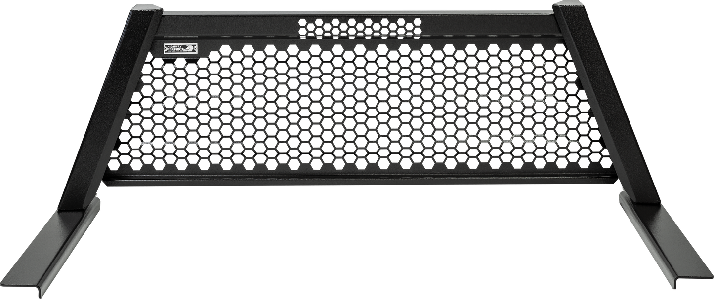 Highway Products Honeycomb Headache Rack Full Wave, Smooth Black Upright, Smooth Black Center, Size 7 - 4012-102-BK62