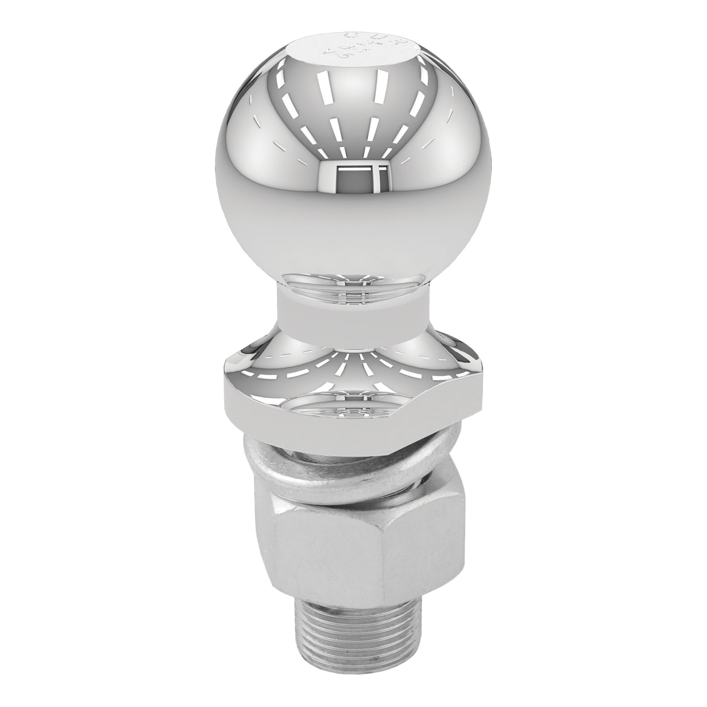 CURT 2" Trailer Ball (1" x 2-1/8" Shank, 6,000 lbs., Chrome, Packaged) - 40166