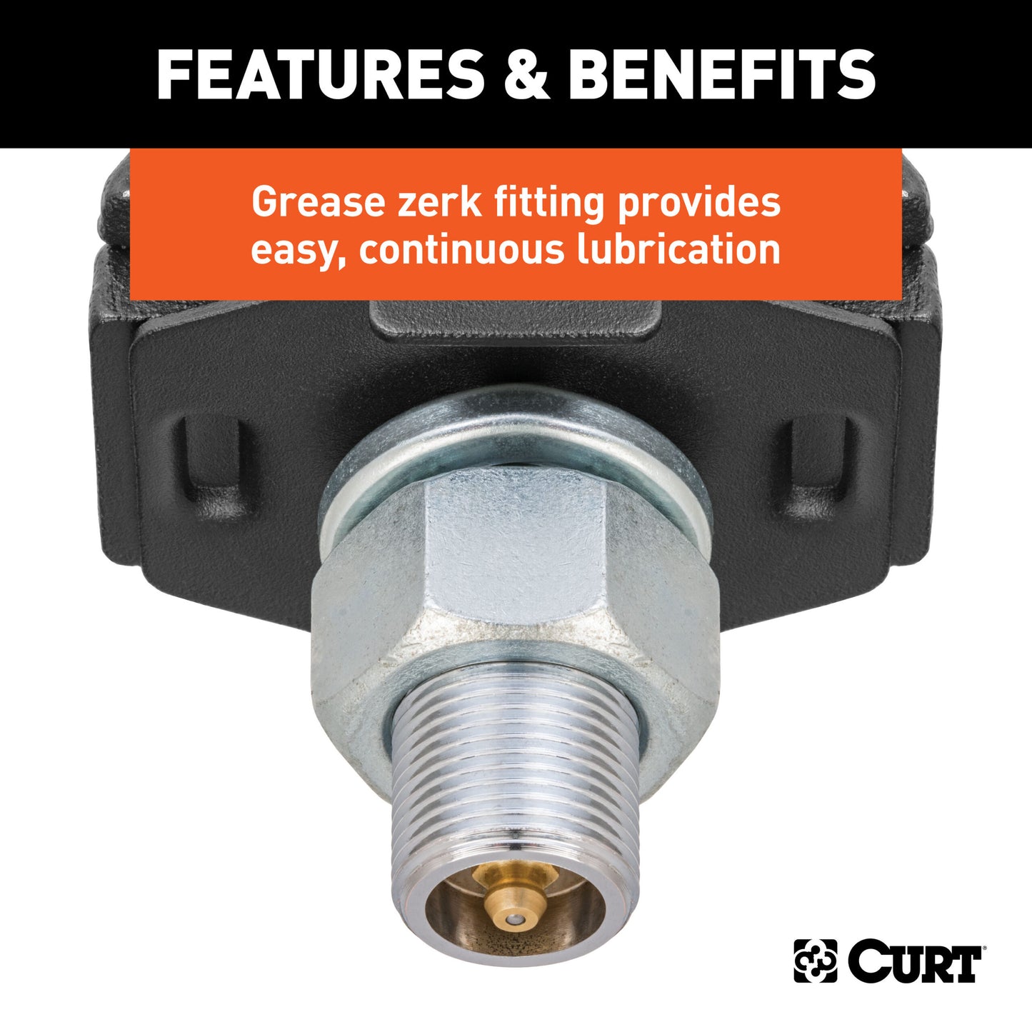 CURT RockerBall 2-5/16" Cushion Hitch Ball (1-1/4" Shank, 12,000 lbs, Packaged) - 40249