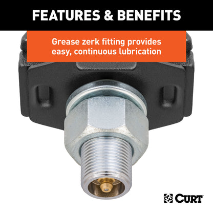 CURT RockerBall 2-5/16" Cushion Hitch Ball (1-1/4" Shank, 12,000 lbs, Packaged) - 40249