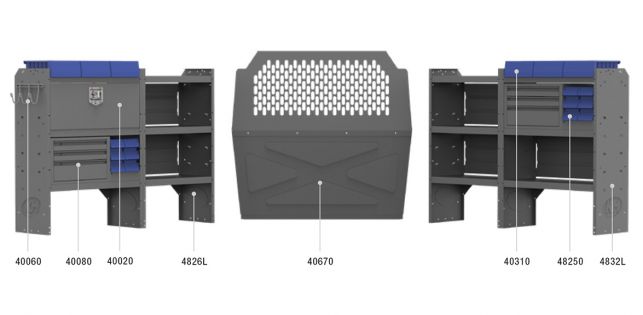 General Service Shelving Package for Nissan NV200 & Chevy City Express