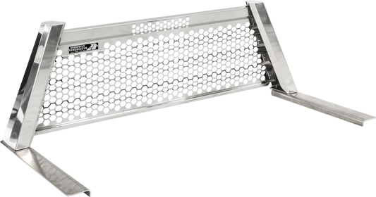 Highway Products Honeycomb Headache Rack Full Wave, Polished Aluminum Upright, Polished Aluminum Center, Size 5 - 4030-059