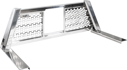 Highway Products Honeycomb Headache Rack Open Wave, Polished Aluminum Upright, Smooth Aluminum Center, Size 2 - 4030-061