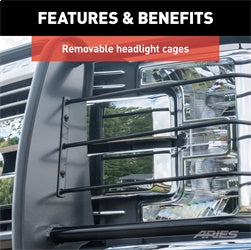 ARIES 1.5-in Black Steel Grille Guard for Chevrolet Silverado 1500 (1999-2002) - 4043