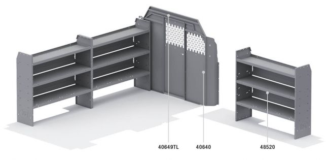 Base Shelving Package for Ford Transit - 148-in WB - Low Roof