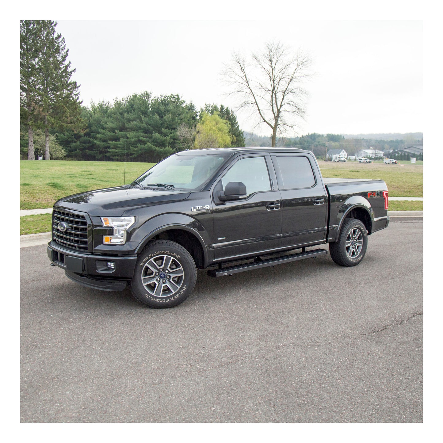 Luverne Grip Step 7" x 88" Black Aluminum Running Boards, Select Ford F-150