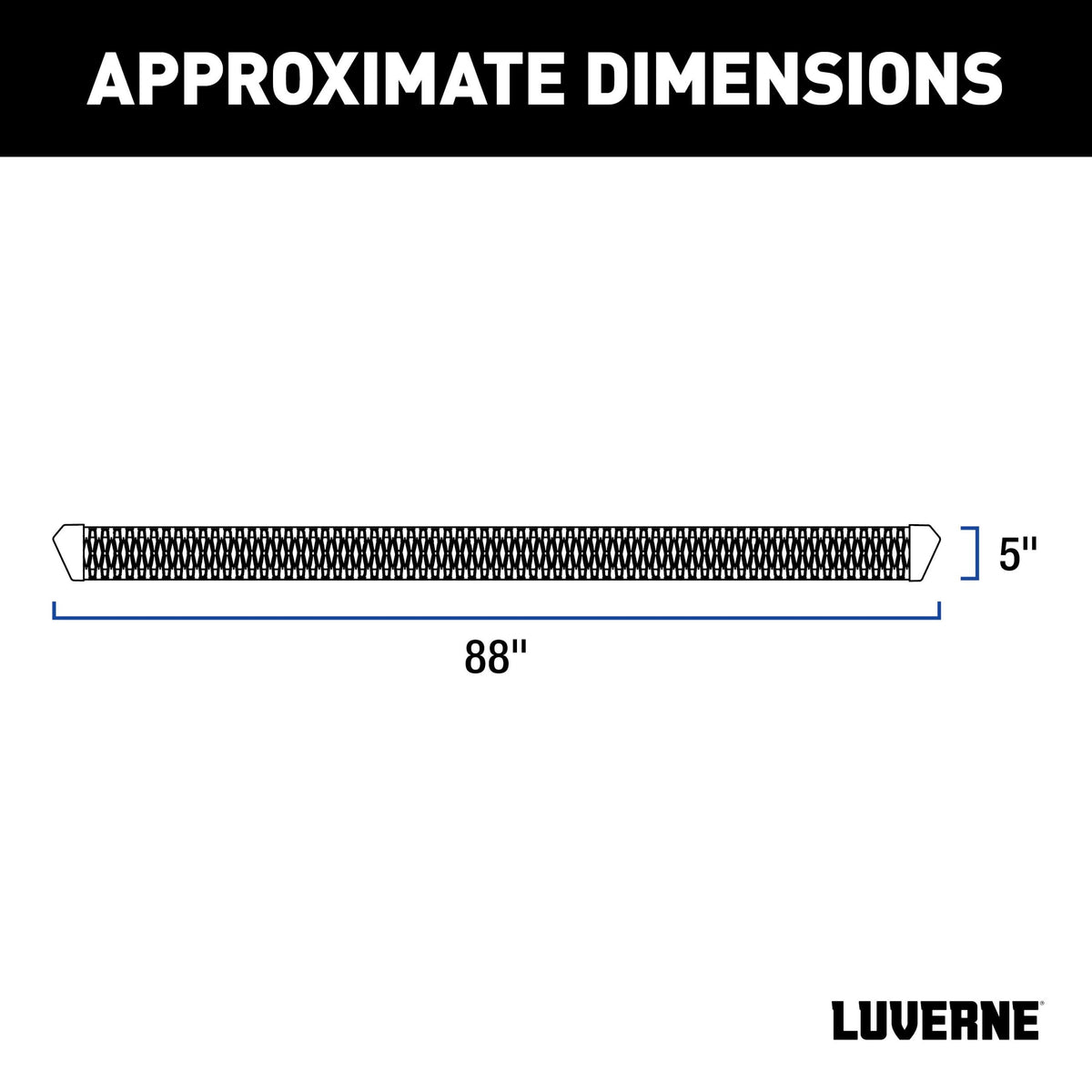 Luverne SlimGrip 5" x 88" Black Aluminum Running Boards, Select Dodge, Ram 1500 to 5500